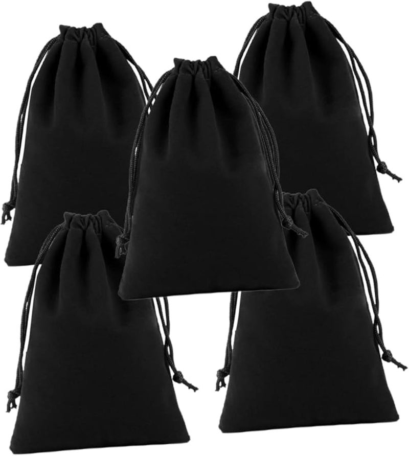 حقيبة قماشية ذات سحب 25 × 30 سم لتخزين مجفف الشعر ومنظم السفر باللون الأسود - Image 1